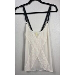 NOE Undergarments Sheer Mesh‎ Slip Layering Tank Nude Beige Size 4